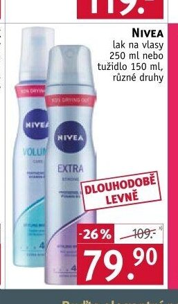 NIVEA lak na vlasy tužidlo - ROSSMANN drogerie aktualniletaky.eu