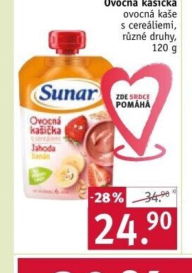 Sunar Ovocná kašička, 120 g