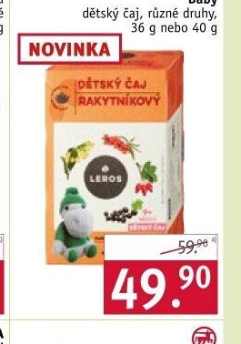 Leros Baby dětský čaj, 36 g nebo 40 g
