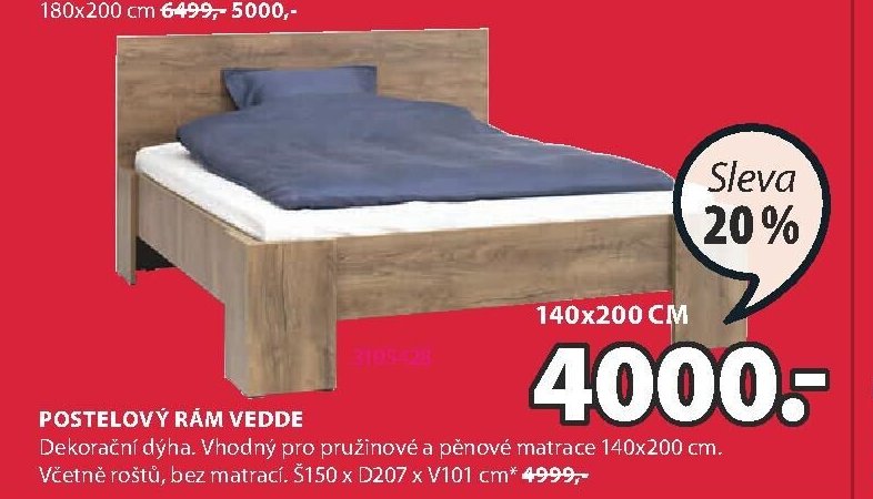 POSTELOVÝ RÁM VEDDE