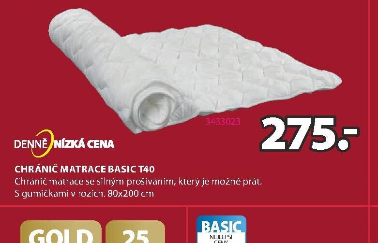 Chránič matrace BASIC T40