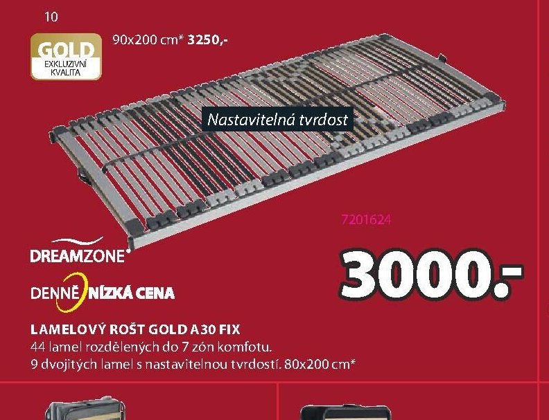 Lamelový rošt GOLD A30 FIX