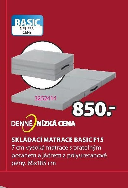 Skládací matrace BASIC F15