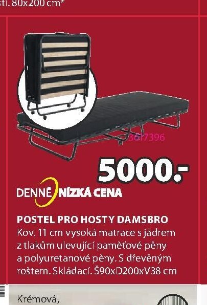 Postel pro hosty DAMSBRO