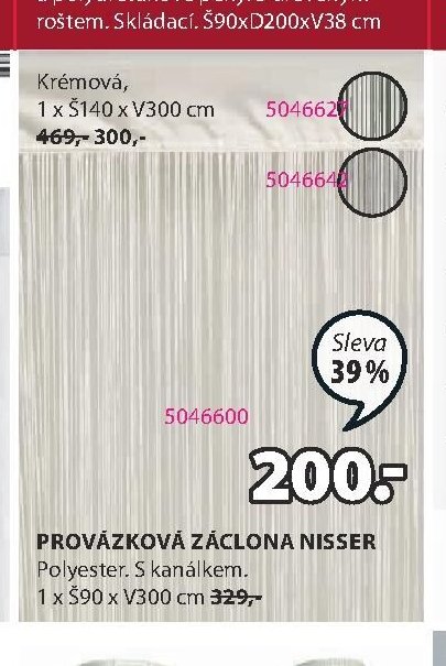 Provázková záclona NISSER