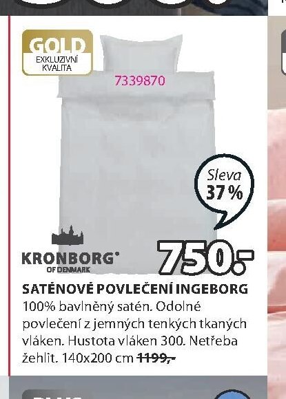 SATÉNOVÉ POVLEČENÍ INGEBORG