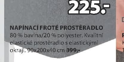 NAPÍNACÍ FROTÉ PROSTĚRADLO