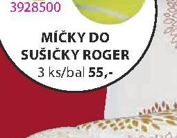 MÍČKY DO SUŠIČKY ROGER 3 ks/bal