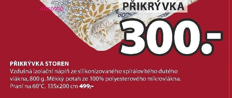 PŘIKRÝVKA STOREN