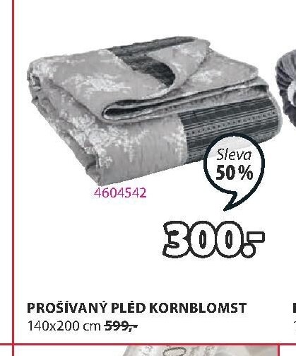PROŠÍVANÝ PLÉD KORNBLOMST