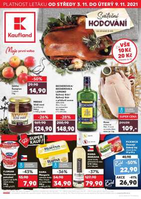 aktuální leták Kaufland 3.11.2021-9.11.2021