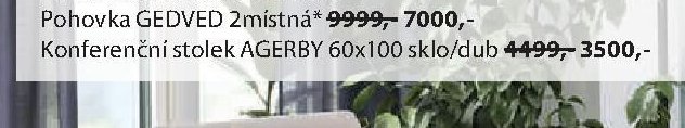 Konferenční stolek AGERBY 60x100 sklo