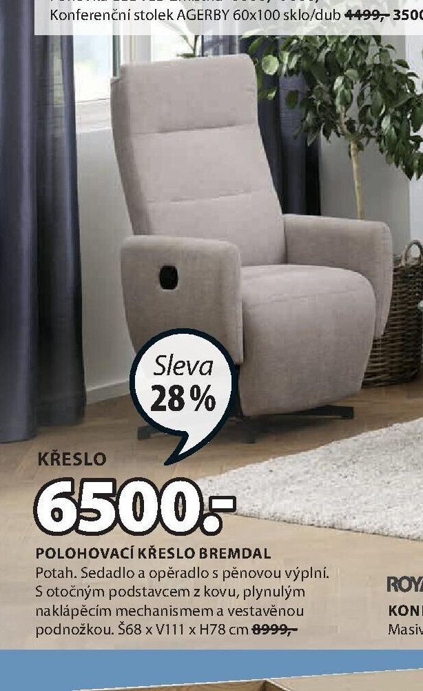 POLOHOVACÍ KŘESLO BREMDAL