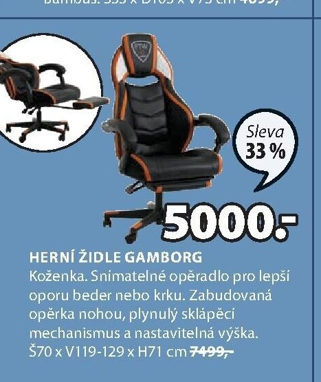 HERNÍ ŽIDLE GAMBORG
