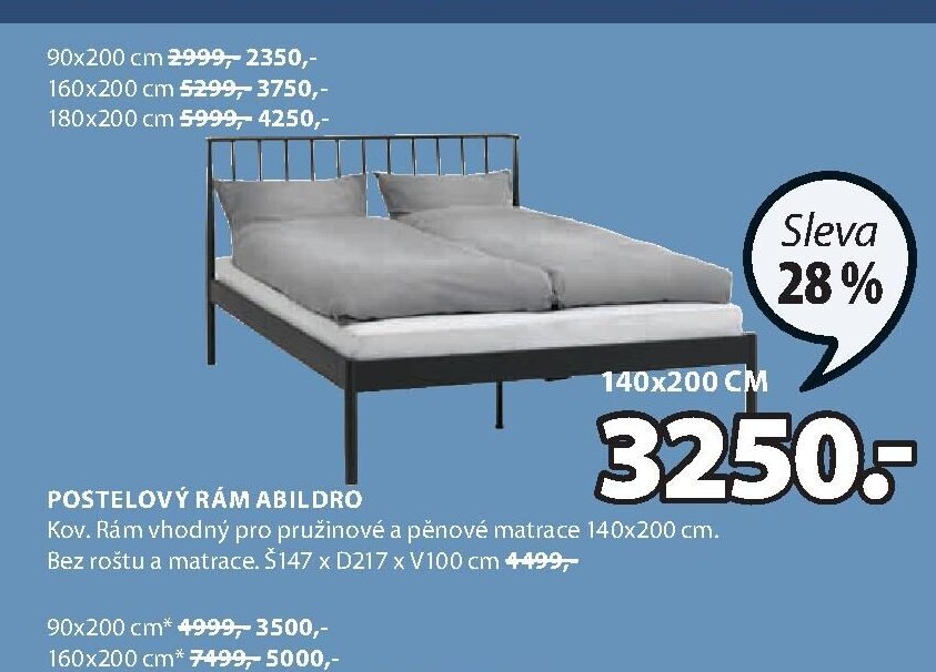 POSTELOVÝ RÁM ABILDRO