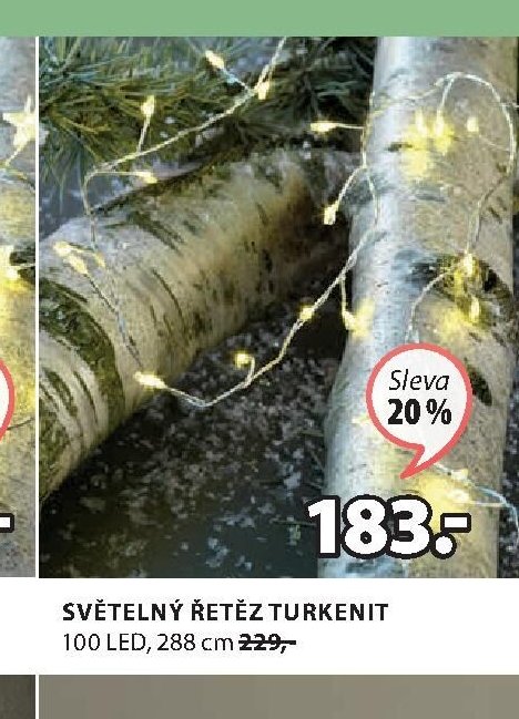 SVĚTELNÝ ŘETĚZ TURKENIT 100 LED, 288 cm