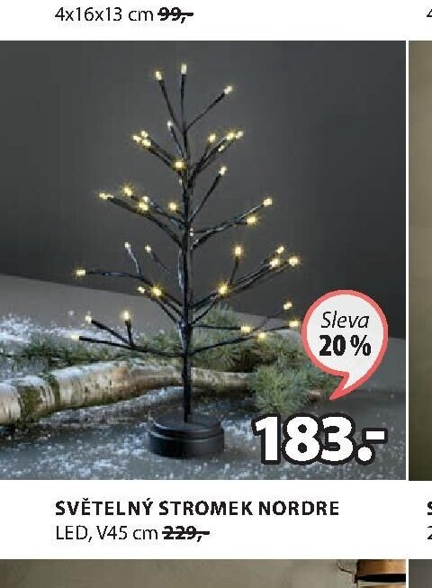 SVĚTELNÝ STROMEK NORDRE LED, V45 cm