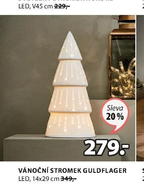 VÁNOČNÍ STROMEK GULDFLAGER LED, 14x29 cm