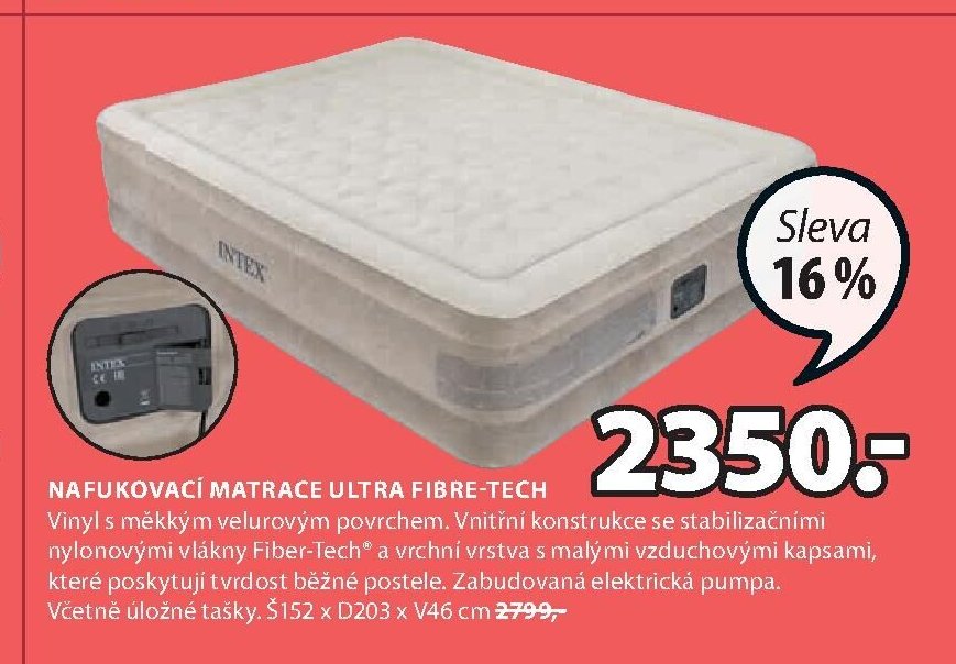 NAFUKOVACÍ MATRACE ULTRA FIBRE-TECH
