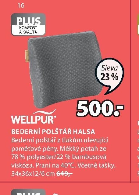 BEDERNÍ POLŠTÁŘ HALSA