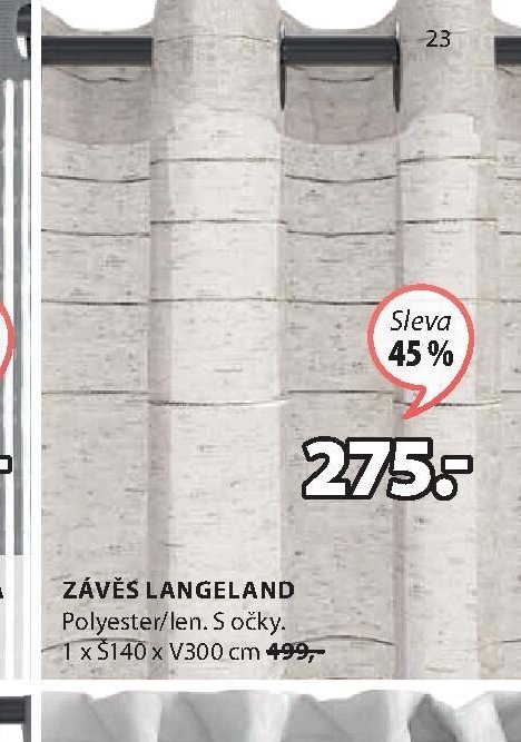 ZÁVĚS LANGELAND - Jysk aktualniletaky.eu