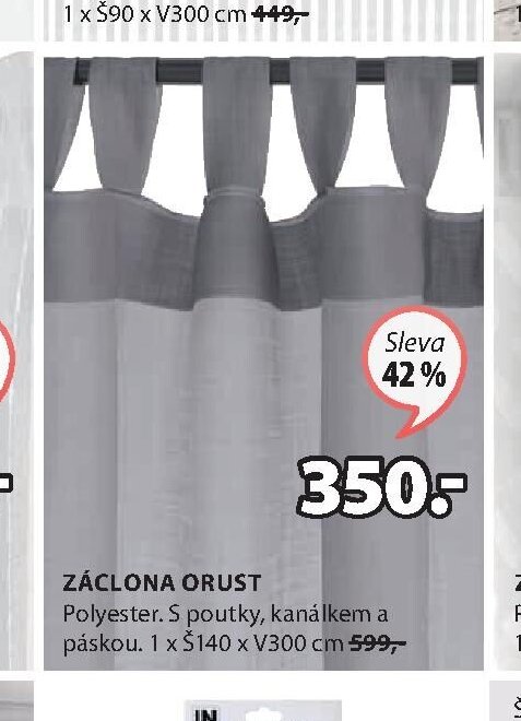 ZÁCLONA ORUST - Jysk aktualniletaky.eu