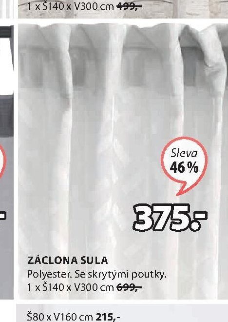 ZÁCLONA SULA - Jysk aktualniletaky.eu