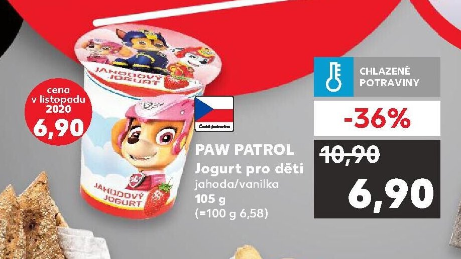 PAW PATROL Jogurt pro děti