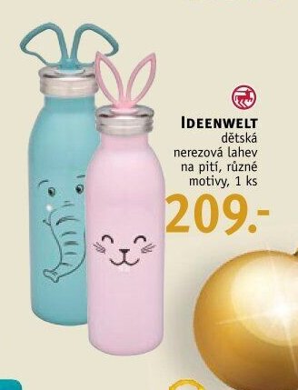 IDEENWELT dětská nerezová lahev na pití, různé motivy, 1 ks