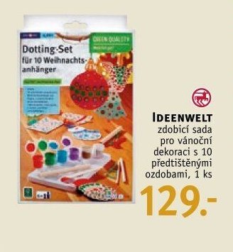 IDEENWELT zdobící sada pro vánoční dekoraci s 10 předtištěnými ozdobami, 1 ks