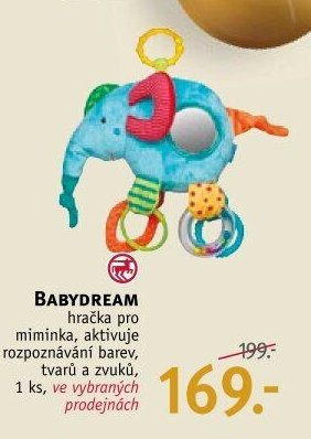BABYDREAM hračka pro miminka, aktivuje rozpoznávání barev, tvarů a zvuků, 1 ks
