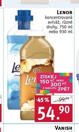 LENOR koncentrovaná aviváž - ROSSMANN drogerie aktualniletaky.eu