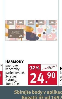 HARMONY papírové kapesníky - ROSSMANN drogerie aktualniletaky.eu