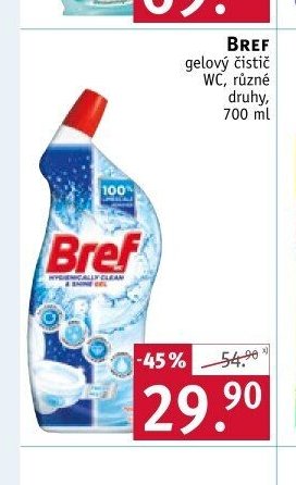 BREF gelový čistič WC, různé druhy, 700 ml - ROSSMANN drogerie aktualniletaky.eu