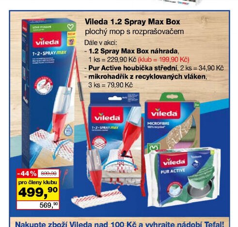 Vileda 1.2 Spray Max Box plochý mop