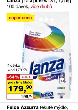 Lanza prací prášek 4v1, 7,5 kg