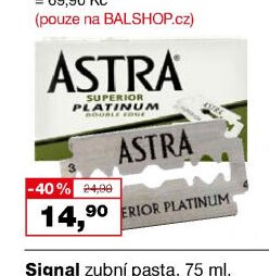 Astra Platinum a Stainless žiletky
