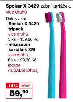 Spokar X 3429 zubní kartáček