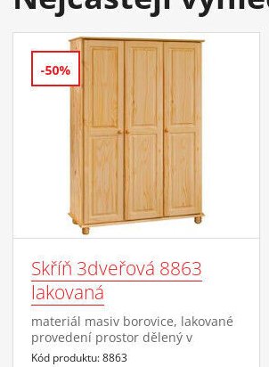 Skříň 3dveřová 8863 lakovaná