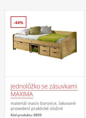Jednolůžko se zásuvkami MAXIMA