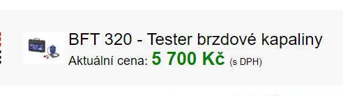 BFT 320 - Tester brzdové kapaliny