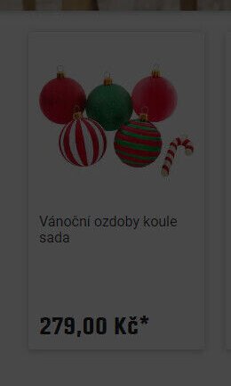 Vánoční ozdoby koule sada