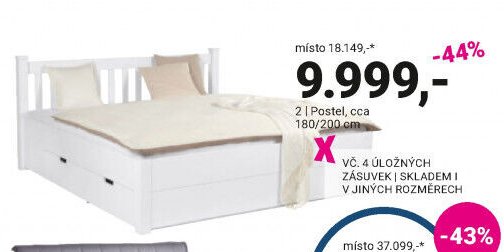 Postel, cca 180/200 cm