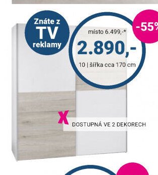 Šatní skříň šířka cca 170 cm