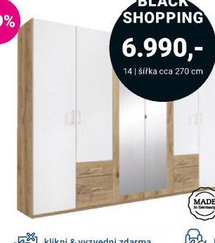 Šatní skříň šířka cca 270 cm