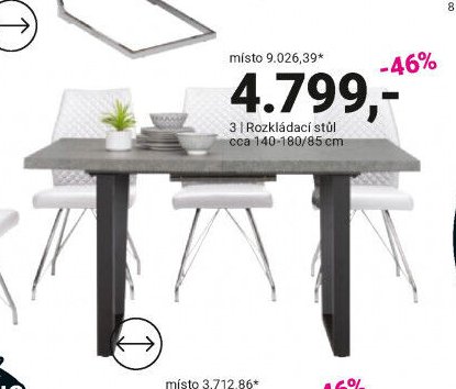 3 | Rozkládací stůl cca 140-180/85 cm