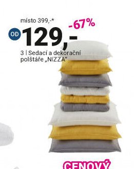 Sedací a dekorační polštáře NIZZA