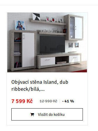 Obývací stěna Island, dub ribbeck/bílá,...