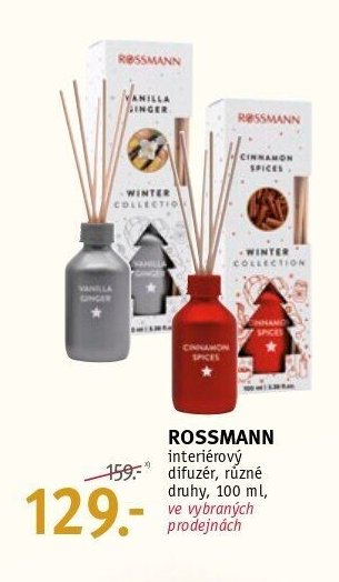 ROSSMANN interiérový difuzér, různé druhy, 100 ml