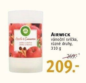 AIRWICK vánoční svíčka, různé druhy, 310 g